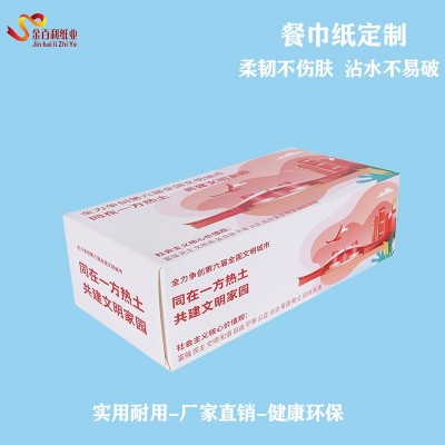源头厂家广告宣传盒装餐巾纸定做批发可印logo定制酒店银行加油站图4