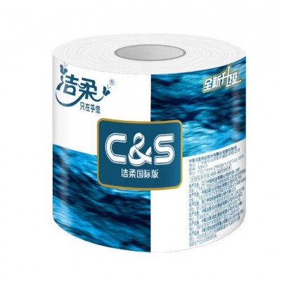 JJ041蓝面子卷纸原生木浆卷筒卫生纸厕纸家用实惠装4层12卷装现货图2