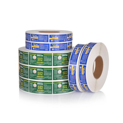 可定卷筒不干胶标签贴纸印刷牛皮纸PVC合成纸亚银 贴纸烫金标签图2
