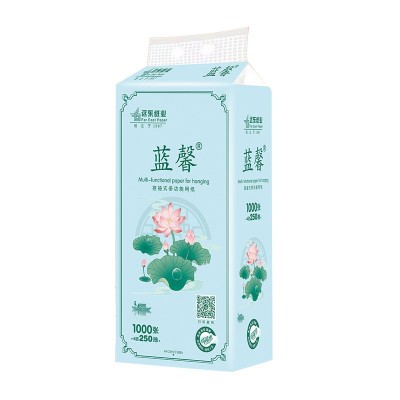 6825悬挂式抽纸蓝馨大包家用擦手纸10提实惠装挂壁底部抽取式厕纸图5