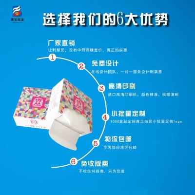 饭店方盒餐巾纸定制餐厅盒装纸巾印字logo木浆小四方盒宣传纸定做图3