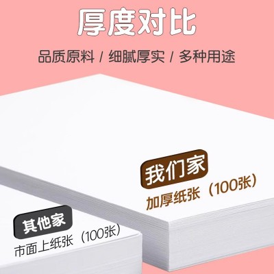 白卡纸美术绘画a4白色卡纸绘图手抄报画纸180g230克卡纸硬白卡纸图3