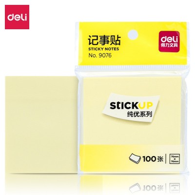 得力百事贴便签纸彩色即时贴便利贴N次记事贴办公便条贴纸9076图2