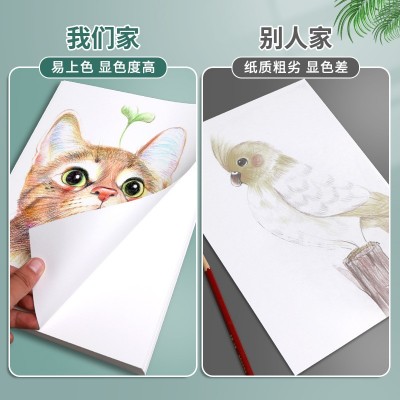 白卡纸a4 a3180克硬卡纸250克荷兰白色卡纸4开8开手抄报纸绘画纸图5
