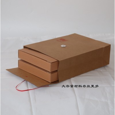a4牛皮纸档案袋 侧边加大加宽 大容量文件袋资料袋图3