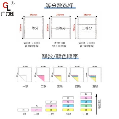 针式电脑打印纸一二三四联医院电脑打印纸一联一等分发货送货清单图5