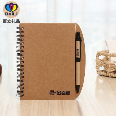 定制线圈笔记本商务企业礼品A4A6A5A6活页牛皮纸螺旋yo 线圈本带笔图1