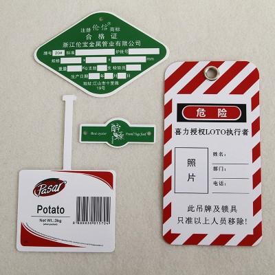 纸质服装合格证吊牌男女童装衣服商标挂牌带挂孔标签可定制LOGO图5