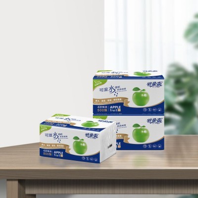 亲肤柔韧高品质500张大包原木抽纸 卧室面巾纸4层可湿水纸巾代发图4