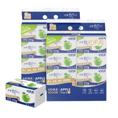 亲肤柔韧高品质500张大包原木抽纸 卧室面巾纸4层可湿水纸巾代发图5