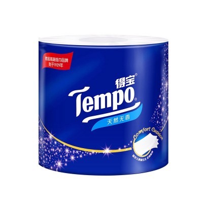 Tempo/得宝卷纸4层1600g有芯卷筒纸无香加厚家用卫生纸厕纸批发图3