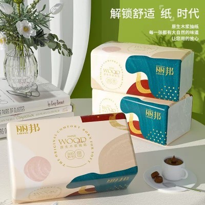 丽邦抽纸360张家庭餐巾纸擦手纸纸巾纸抽整箱家用大包卫 生纸批发图4
