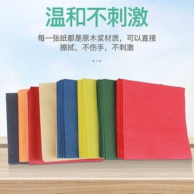现货一次性彩色无尘刀叉包餐巾纸派对西餐厅折叠刀叉包印花餐巾纸图2