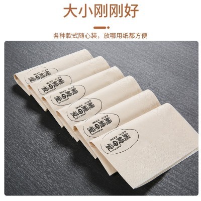 厂家批发定做印正方形本色健康环保餐巾纸纸巾270双层纸巾图4