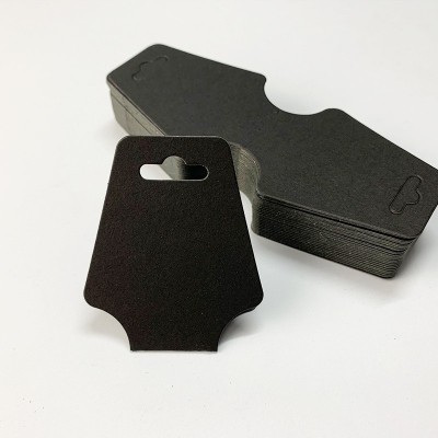 跨境现货空白饰品卡片牛皮纸耳环发圈项链发夹对折卡通用包装卡纸图3