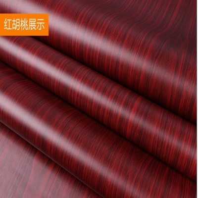仿木纹贴纸自粘墙纸防潮衣柜子桌面桌子木门贴旧家具翻新壁纸pvc图4