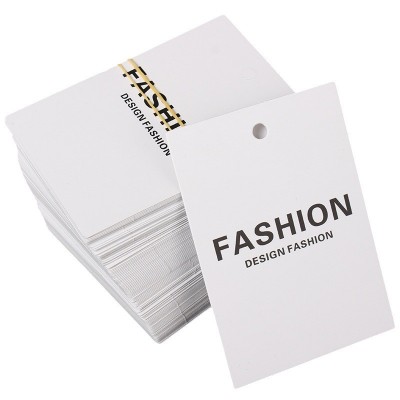 300g铜版纸服装吊牌定制 FASHION标签 衣服吊卡饰品吊牌卡标签卡图5