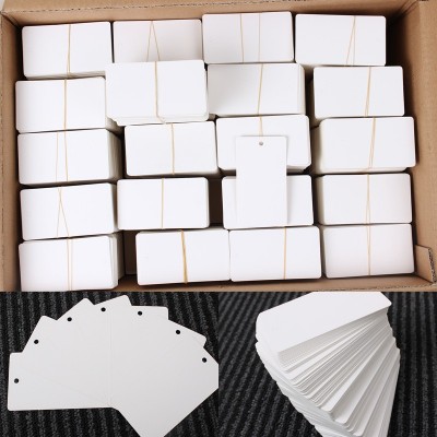 300g白卡多规格铜版纸可加印logo工厂直销现货服装标签 空白吊牌图2