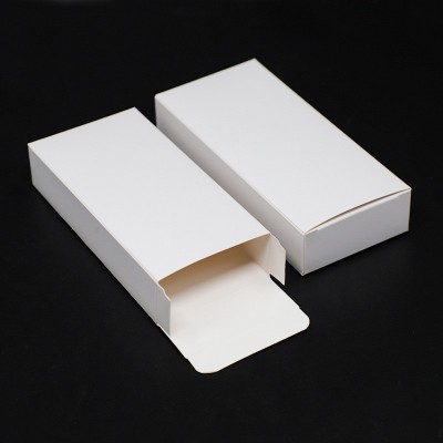 白盒现货批发通用白卡纸盒化妆品纸盒包装盒白扁盒可印刷LOGO图案图3