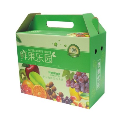 瓦楞天地盖手提礼盒苹果水蜜桃葡萄枇杷荔枝猕猴桃水果礼品箱定制图5