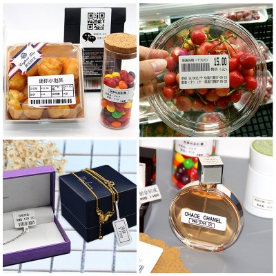 现货可移热敏合成纸打印标签食品服装物流条码标签贴超市价格吊牌图4