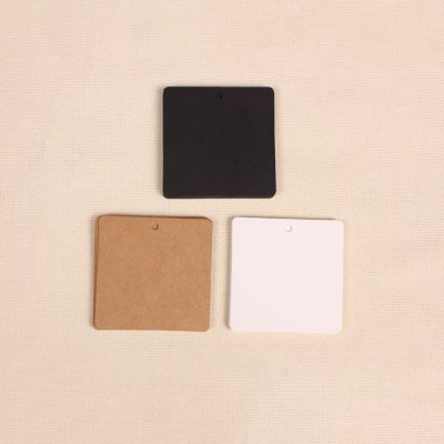 现货牛皮纸卡片 5*9 6*6空白白卡耳环包装饰品卡牌 服装吊牌图3