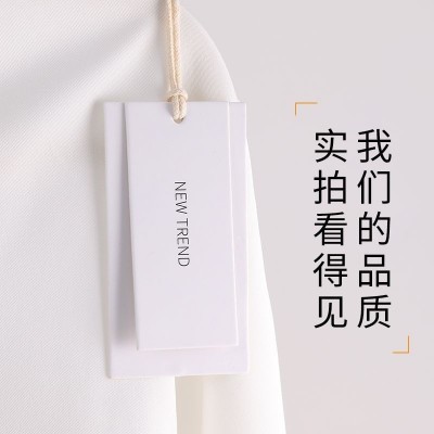 合格证吊牌衣服价格标签纸卡片商标logo四色印刷通用服装童装挂绳图4
