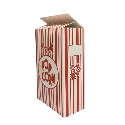 厂家食品四方底纸盒白卡船盒爆米花牛皮纸防油纸纸袋自动底勾底盒图5