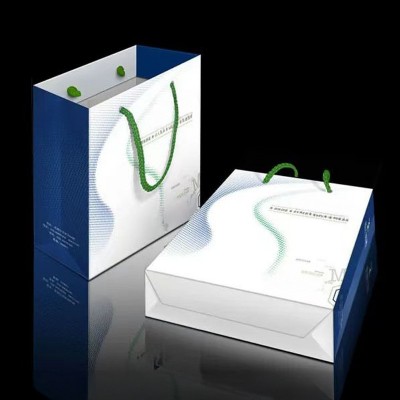 手提礼品袋定制茶叶伴手礼品袋高级感纸质购物包装穿绳礼品纸袋图4