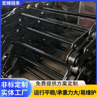 鳞板输送机链条 重型链条工业传动链条304不锈钢 双孔弯板图3