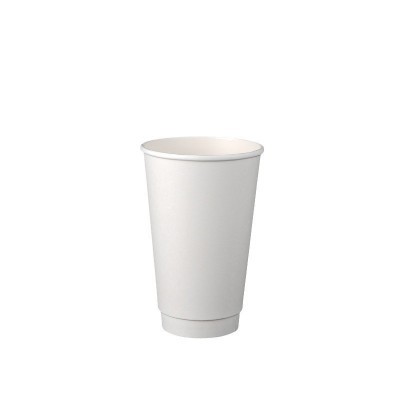 咖啡杯一次性隔热奶茶杯打包现货双层纸杯批发纯白中空杯印刷logo图2