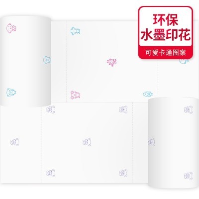 跨境爆品卫生纸卷纸家用纸巾50卷原生木浆2450克便携装印 花厕纸