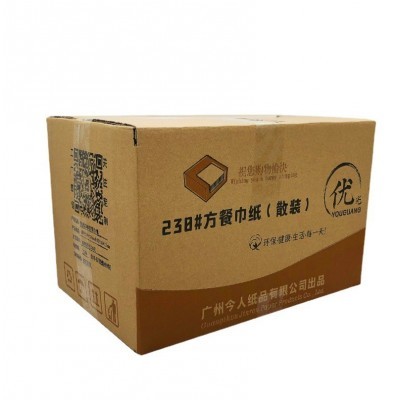 本色方形餐巾纸商用餐厅外卖餐饮方纸巾汉堡奶茶店小吃店散装整箱图4
