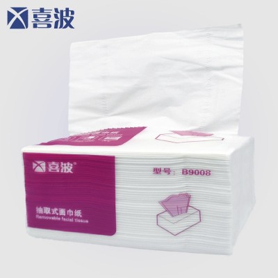厂家自营喜波小方抽纸三层100mm*175mm*100抽酒店餐饮饭店整箱批图3