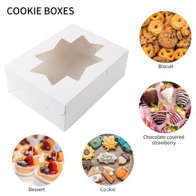 8x6x2.5英寸饼干盒、带3款窗户的餐盒、巧克力草莓松饼甜甜圈图4