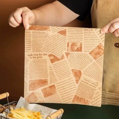 食品专用美式小吃油炸炸鸡烧烤披萨垫盘商用一次性加厚英文防油纸图4