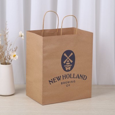 牛皮纸袋手提袋方形外卖打包袋制定咖啡甜品包装袋礼品袋可印logo图3