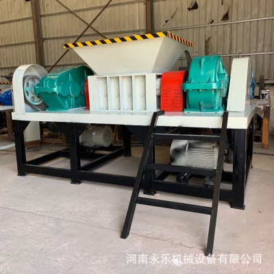 纸厂垃圾辫子绳撕碎机 金属塑料撕碎机 工厂垃圾双轴撕碎机图4