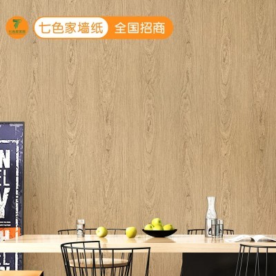 仿木纹复古墙纸餐馆民宿潮流风格背景墙高级感现代简约无纺布壁纸图4