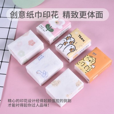 Sunde彩色可爱卡通印花手帕纸巾餐巾纸小包随身便携式工 厂批发图3