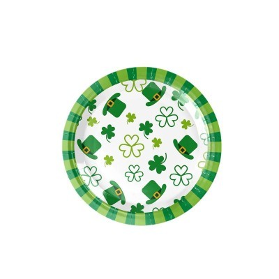2024新款圣帕特里克节日幸运三叶草绿色主题派对餐具装饰布置用品图2