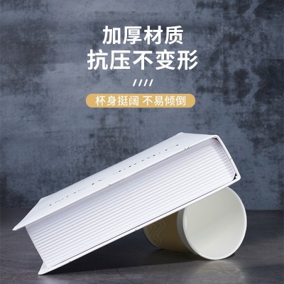纸杯批发一次性杯子家用商用加厚一次性饮水热饮杯口杯100只图3