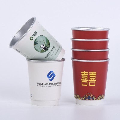 批发 喜纸杯 喜庆一次性纸杯 红色 双喜字纸口杯 婚庆用品图3