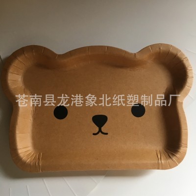 收藏 0分享 29扫一扫举报 一次性异形熊猫纸盘 幼儿园创意儿童diy动物餐盘图2