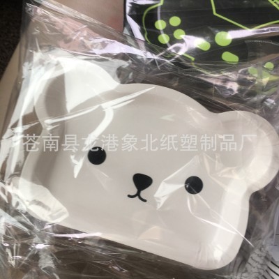 收藏 0分享 29扫一扫举报 一次性异形熊猫纸盘 幼儿园创意儿童diy动物餐盘