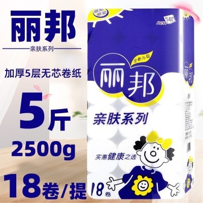 丽邦5层加厚家用妇婴卫生纸无芯卷纸厕纸卷筒纸短款柔软原木浆纸图3