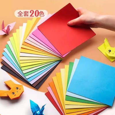 折纸彩纸批发厂家直销a4正方形折纸千纸鹤纸手工纸儿童剪纸书卡纸图2