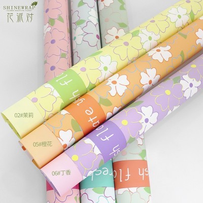 花派对厂家批发新品清新花朵鲜花包装纸花店花束包花纸 礼品包装纸图3