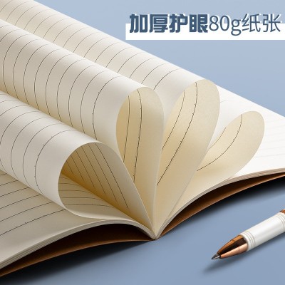 牛皮纸作业本简约加厚缝线本学生科目练习本语文数学英语笔记本图2