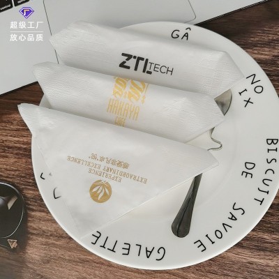 餐巾纸定制可印logo酒店西餐厅商用餐饮咖啡店外卖正方形广告纸巾图2
